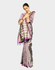 Bibhu Mohapatra Lavender Mulberry Silk Pochampally Ikat Saree Ikatan