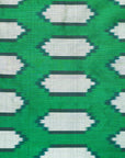 Bibhu Mohapatra Green & Yellow Mulberry Silk Pochampally Ikat Saree Ikatan