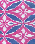 Ikatan Navy Blue & Pink Mulberry Silk Pochampally Ikat Saree Ikatan