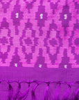 Ikatan Pink and Purple Mulberry Silk Odisha Ikat Saree Ikatan