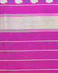 Ikatan Dark Purple Mulberry Silk Patola Ikat Saree Ikatan