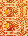 Ikatan Yellow & Orange Mulberry Silk Pochampally Ikat Saree Ikatan