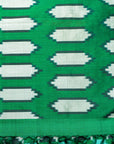Ikatan Green Mulberry Silk Pochampally Ikat Saree Ikatan