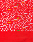 Ikatan Violet & Red Mulberry Silk Odisha Ikat Saree Ikatan