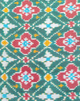 Ikatan Green & Red Mulberry Silk Patola Ikat Saree Ikatan