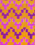 Ikatan Orange & Purple Mulberry Silk Pochampally Ikat Saree Ikatan