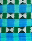 Ikatan Blue & Green Mulberry Silk Pochampally Ikat Saree Ikatan