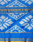 Ikatan Electric Blue Mulberry Silk Odisha Ikat Saree Ikatan