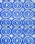 Ikatan Blue & White Mulberry Silk Pochampally Ikat Saree