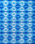Ikatan Dual Blue Shade Mulberry Silk Pochampally Ikat Saree