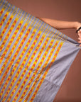Bibhu Mohapatra Dark Purple & Orange Mulberry Silk Odisha Ikat Saree Ikatan