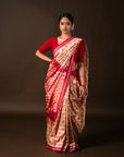 Bibhu Mohapatra Red & Yellow Mulberry Silk Odisha Ikat Saree