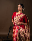 Bibhu Mohapatra Red & Yellow Mulberry Silk Odisha Ikat Saree
