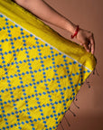 Ikatan Brown & Yellow Mulberry Silk Odisha Ikat Saree Ikatan