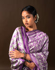 Bibhu Mohapatra Light Purple Mulberry Silk Pochampally Ikat Saree Ikatan