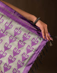 Bibhu Mohapatra Light Purple Mulberry Silk Pochampally Ikat Saree Ikatan