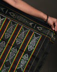 Ikatan Yellow & Black Mulberry Silk Ikat Saree Ikatan