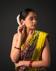 Ikatan Brown & Yellow Mulberry Silk Odisha Ikat Saree Ikatan
