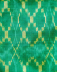 Turquoise Green & Magenta Mulberry Silk Pochampally Ikat Saree