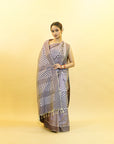 Bibhu Mohapatra Purple Mulberry Silk Pochampally Ikat Saree