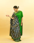 Bibhu Mohapatra Green & Black Mulberry Silk Odisha Ikat Saree