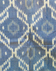 Grey, Blue & White Mulberry Silk Pochampally Ikat Saree