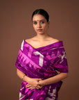 Bibhu Mohapatra Purple & Pink Mulberry Silk Odisha Ikat Saree