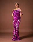 Bibhu Mohapatra Purple & Pink Mulberry Silk Odisha Ikat Saree