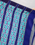 Ikatan Blue Mulberry Silk Odisha Geometric Ikat Saree Ikatan