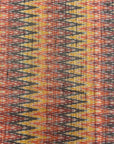 Black Zig-Zag Raw Silk Pochampally Ikat Fabric