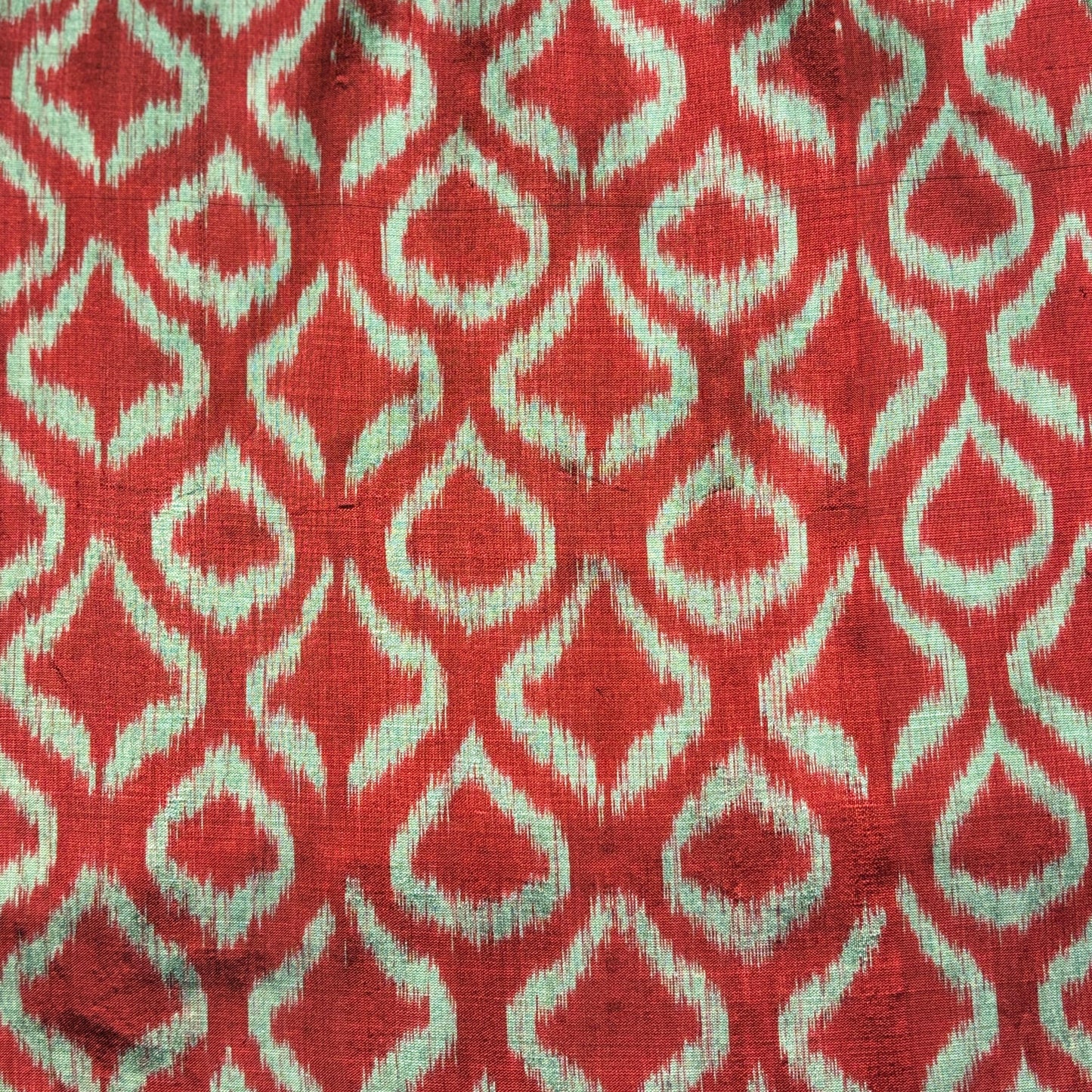 Maroon & Grey Mulberry Silk Odisha Ikat Fabric