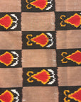 Copper & Yellow Mulberry Silk Pochampally Ikat Dupatta