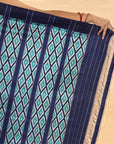 Blue & Green Mulberry Silk Odisha Diamond Style Ikat Saree