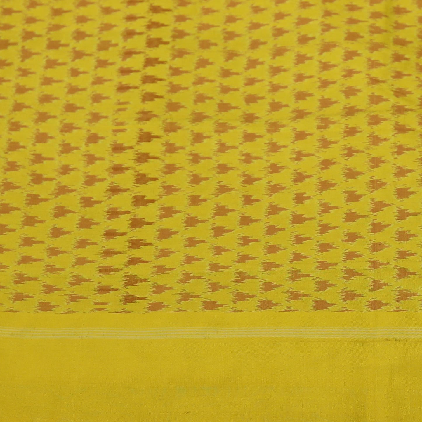 Bibhu Mohapatra Bluish Grey & Yellow Mulberry Silk Pochampally Ikat Saree