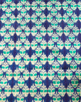 Ikatan Blue & Sea Green Mulberry Silk Pochampally Geometric Ikat Saree Ikatan