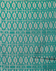 Ikatan Sea Green & Silver Mulberry Silk Pochampally Ikat Saree Ikatan
