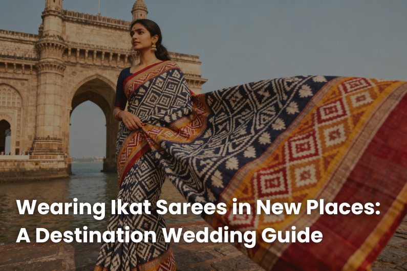 Wearing Ikat Saree in New Places: A Destination Wedding Guide
