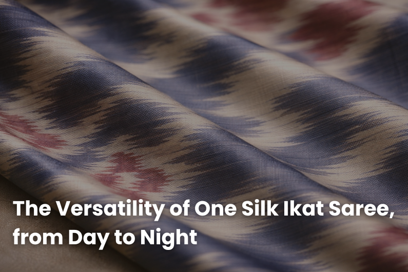 The Versatility of One Silk Ikat Saree, from Day to Night!