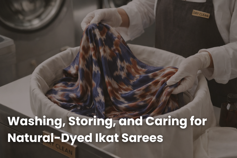 Washing, Storing, and Caring for Natural-Dyed Ikat Sarees