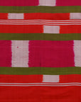 Bibhu Mohapatra Pink & Green Mulberry Silk Ikat Saree Ikatan