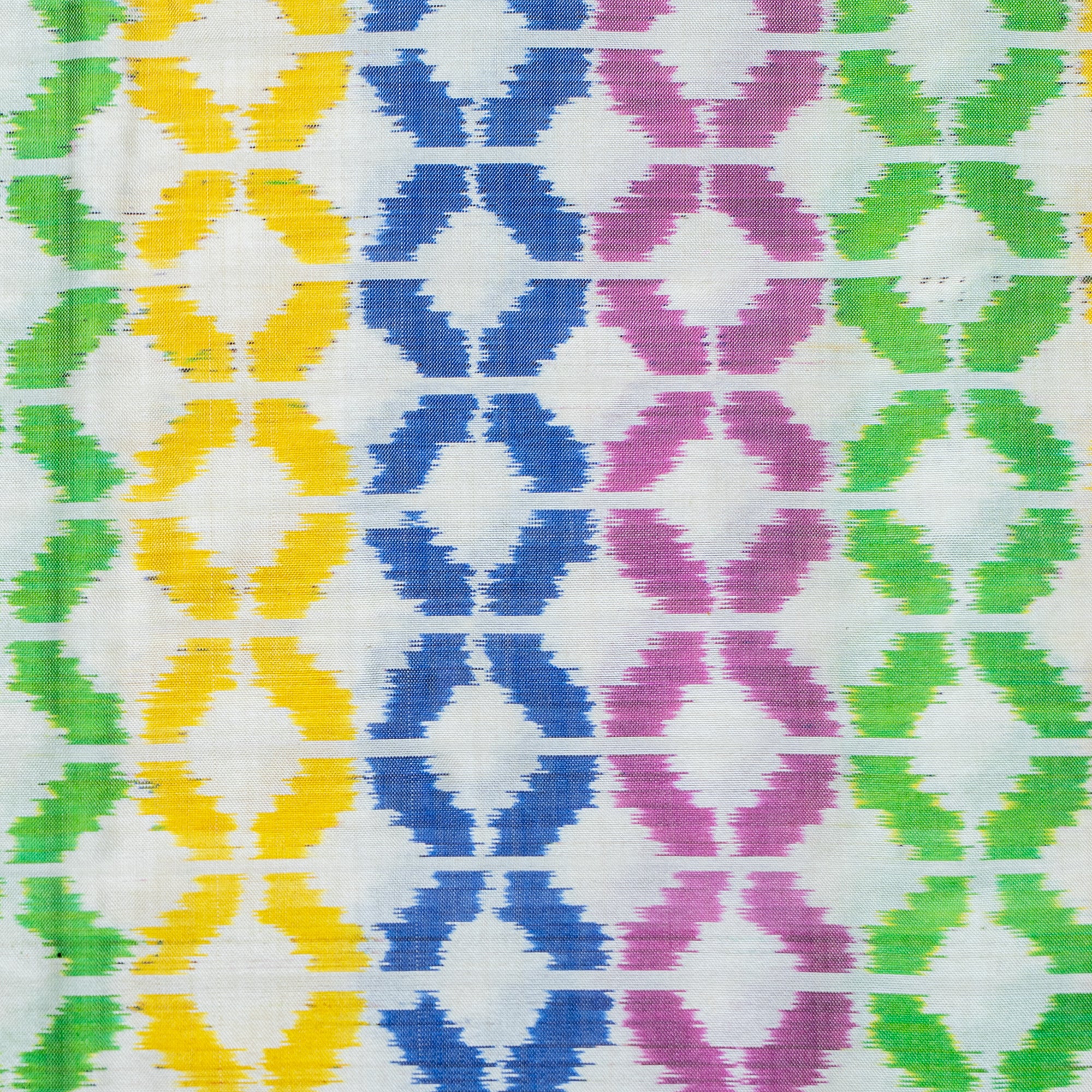 Bibhu Mohapatra Yellow &amp; White Mulberry Silk Pochampally Ikat Saree Ikatan