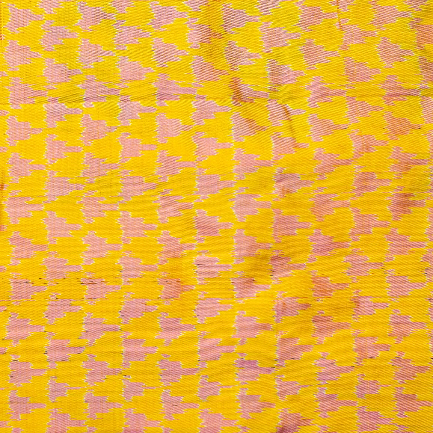 Bibhu Mohapatra Yellow & White Mulberry Silk Pochampally Ikat Saree Ikatan