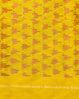 Bibhu Mohapatra Yellow & Brown Mulberry Silk Pochampally Ikat Saree Ikatan