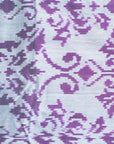Ikatan Violet & White Mulberry Silk Pochampally Ikat Saree Ikatan