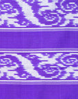 Ikatan Violet & White Mulberry Silk Pochampally Ikat Saree Ikatan