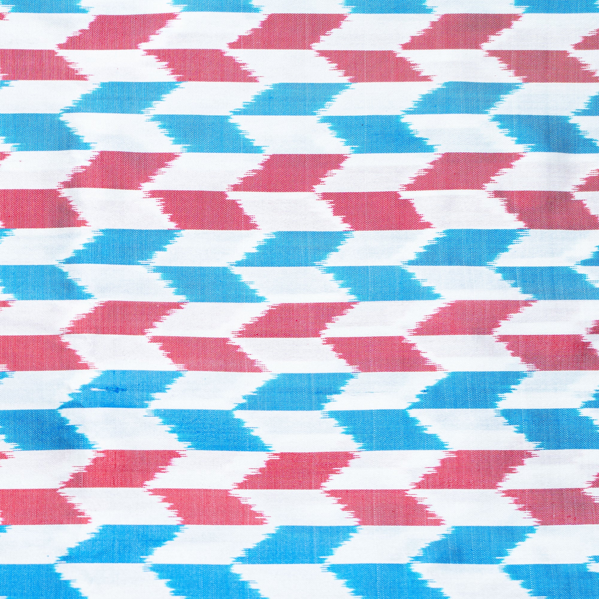 Ikatan Blue & White Mulberry Silk Ikat Saree Ikatan