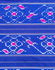Ikatan Navy Blue & Pink Mulberry Silk Pochampally Ikat Saree Ikatan