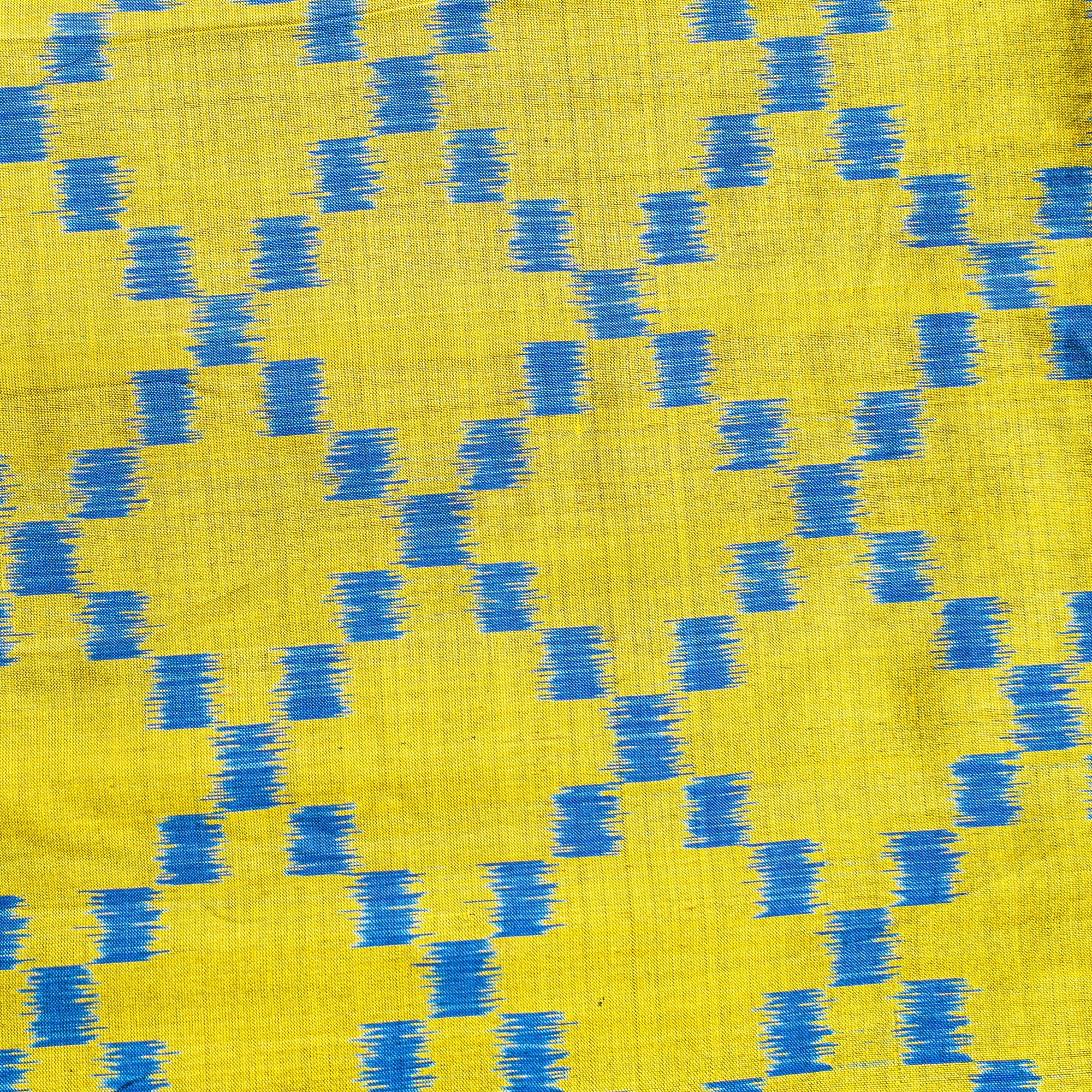 Ikatan Brown &amp; Yellow Mulberry Silk Odisha Ikat Saree Ikatan