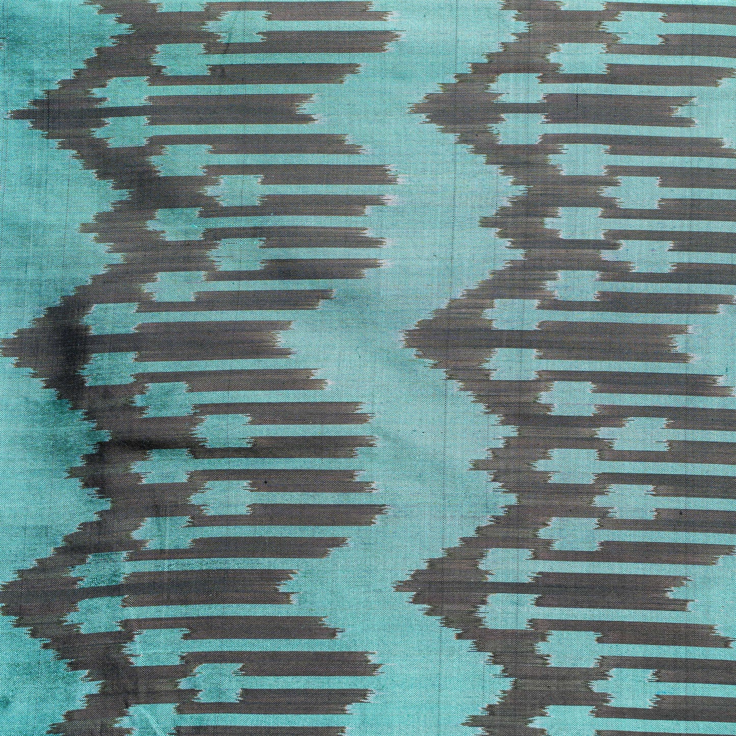 Ikatan Sea Green & Grey Mulberry Silk Pochampally Ikat Saree Ikatan