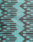 Ikatan Sea Green & Grey Mulberry Silk Pochampally Ikat Saree Ikatan